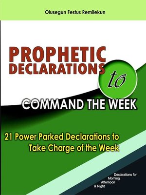 cover image of Prophetic Declarations to Command the Week